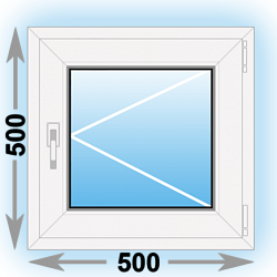 Пластиковое окно одностворчатое 500x500